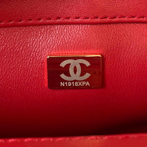 Chanel AS3356 Flap 23FW Patent leather Camellia Red - Default Title - View 8