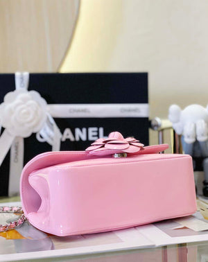 Chanel AS3356 Mini Flap 18cm Patent leather Camellia Pink - Default Title - View 5