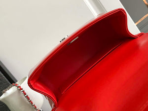 Chanel AS3356 Mini Flap 18cm Patent leather Camellia Red - Default Title - View 8
