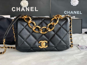 Chanel AS3366 Flap Bag 20cm Lambskin Black - Default Title - View 1