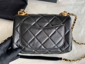 Chanel AS3366 Flap Bag 20cm Lambskin Black - Default Title - View 3