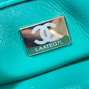 Chanel AS3366 Flap Bag 20cm Lambskin Green - Default Title - View 9