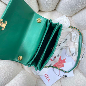 Chanel AS3367 Large Flap Bag 23cm Lambskin Green - Default Title - View 8