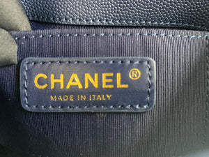 Chanel Mini Flap Bag Shiny Calfskin Gold-Tone Metal AS3368 Navy Blue - Default Title - View 8