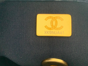 Chanel Mini Flap Bag Shiny Calfskin Gold-Tone Metal AS3368 Navy Blue - Default Title - View 9