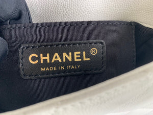Chanel Mini Flap Bag Shiny Calfskin Gold-Tone Metal AS3368 White - Default Title - View 8