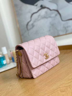 Chanel AS3378 MINI Flap Bag Lambskin Pink - Default Title - View 4
