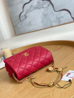 Chanel AS3378 MINI Flap Bag Lambskin Red - Default Title - View 6