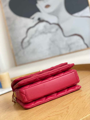 Chanel AS3378 MINI Flap Bag Lambskin Red - Default Title - View 7