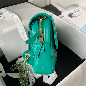 Chanel AS3384 Backpack Chain bag lambskin Green - Default Title - View 5