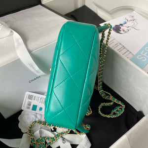 Chanel AS3384 Backpack Chain bag lambskin Green - Default Title - View 6