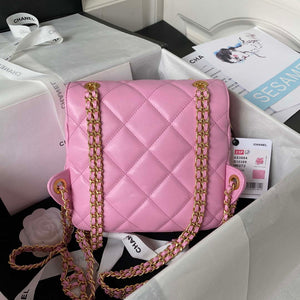 Chanel AS3384 Backpack Chain bag lambskin Pink - Default Title - View 2