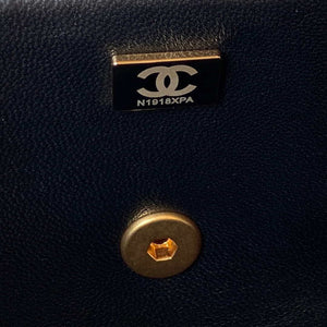 Chanel AS3432 Small Flap Bag Velvet Enamel & Gold-Tone Metal Black - Default Title - View 9