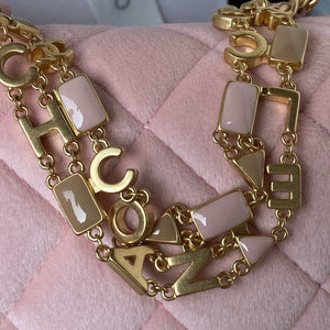 Chanel AS3432 Small Flap Bag Velvet Enamel & Gold-Tone Metal Pink - Default Title - View 4