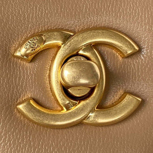 Chanel AS3456 Mini Flap Bag Lambskin & Gold-Tone Metal Apricot - Default Title - View 3