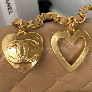 Chanel AS3456 Mini Flap Bag Lambskin & Gold-Tone Metal Apricot - Default Title - View 4