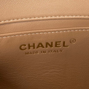 Chanel AS3456 Mini Flap Bag Lambskin & Gold-Tone Metal Apricot - Default Title - View 8