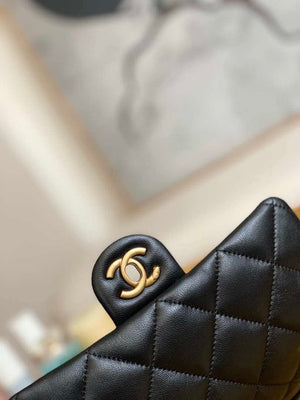 Chanel AS3457 Mini Flap Bag Lambskin & Gold-Tone Metal Black - Default Title - View 4