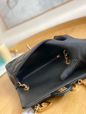 Chanel AS3457 Mini Flap Bag Lambskin & Gold-Tone Metal Black - Default Title - View 9