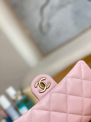 Chanel AS3457 Mini Flap Bag Lambskin & Gold-Tone Metal Pink - Default Title - View 4