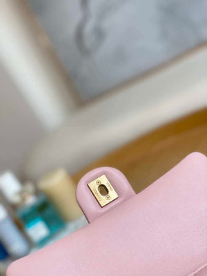 Chanel AS3457 Mini Flap Bag Lambskin & Gold-Tone Metal Pink - Default Title - View 8