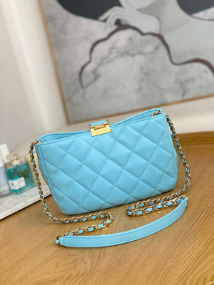 Chanel AS3476 Hobo Handbag Lambskin Blue - Default Title - View 2