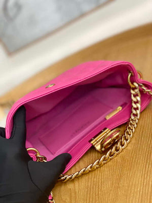 Chanel AS3476 Hobo Handbag Lambskin Rose Red - Default Title - View 9