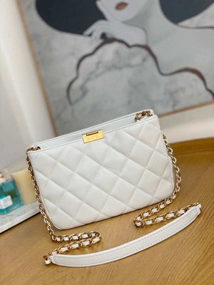 Chanel AS3476 Hobo Handbag Lambskin White - Default Title - View 2