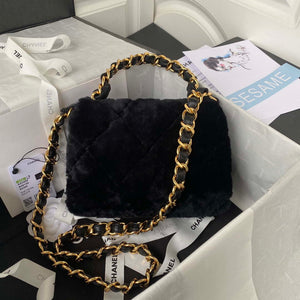 Chanel AS3498 Flap Bag Shearling Black - Default Title - View 2