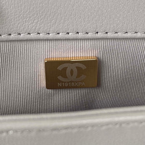 Chanel AS3499 Flap Bag Lambskin Gray - Default Title - View 9