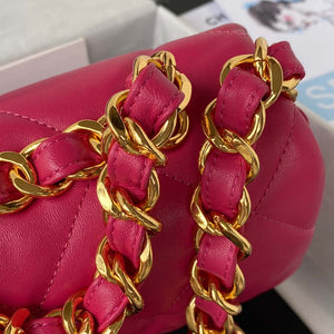 Chanel AS3499 Flap Bag Lambskin Rose Red - Default Title - View 4