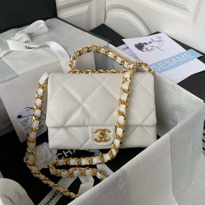 Chanel AS3499 Flap Bag Lambskin White - Default Title - View 1