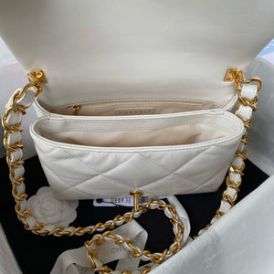 Chanel AS3499 Flap Bag Lambskin White - Default Title - View 7