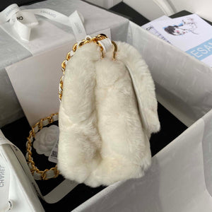 Chanel AS3499 Flap Bag Shearling White - Default Title - View 5