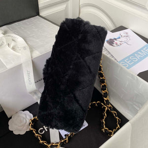 Chanel AS3499 Flap Bag Shearling Black - Default Title - View 6