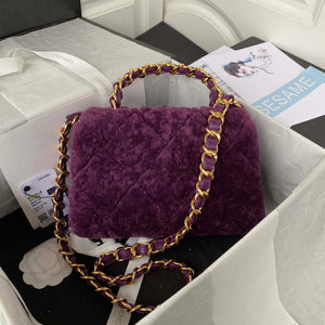 Chanel AS3499 Flap Bag Shearling Purple - Default Title - View 2