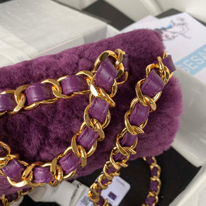Chanel AS3499 Flap Bag Shearling Purple - Default Title - View 4