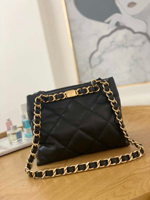 Chanel AS3502 Small TOTE Lambskin Black - Default Title - View 2