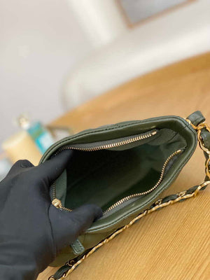 Chanel AS3562 Hobo Handbag Lambskin Dark Green - Default Title - View 8