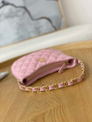 Chanel AS3562 Hobo Handbag Lambskin Pink - Default Title - View 6