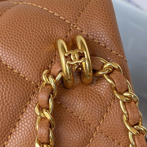 Chanel AS3580 Small Flap Bag Lambskin Lambskin & Gold-Tone Metal Brown - Default Title - View 4