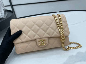 Chanel AS3609 Flap Bag Lambskin Lambskin & Gold-Tone Metal Apricot - Default Title - View 2