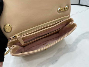Chanel AS3609 Flap Bag Lambskin Lambskin & Gold-Tone Metal Apricot - Default Title - View 7