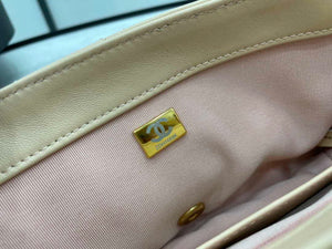 Chanel AS3609 Flap Bag Lambskin Lambskin & Gold-Tone Metal Apricot - Default Title - View 9