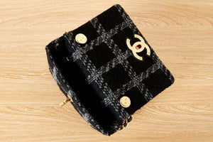 Chanel AS3611 Small Flap Bag Wool Tweed & Gold-Tone Metal Black - Default Title - View 7