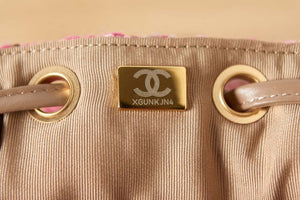 Chanel AS3615 Backpack Wool Tweed & Gold-Tone Metal Pink - Default Title - View 9