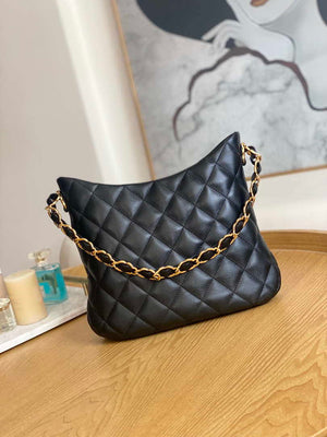 Chanel AS3631 2022 new hippie underarm Hobo bag shoulder bag Black - Default Title - View 2
