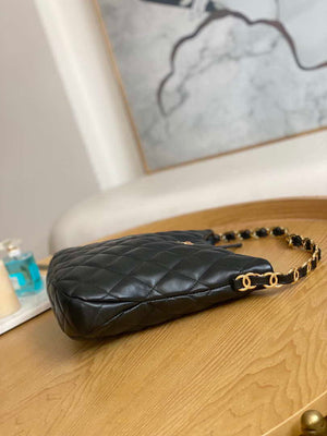 Chanel AS3631 2022 new hippie underarm Hobo bag shoulder bag Black - Default Title - View 7