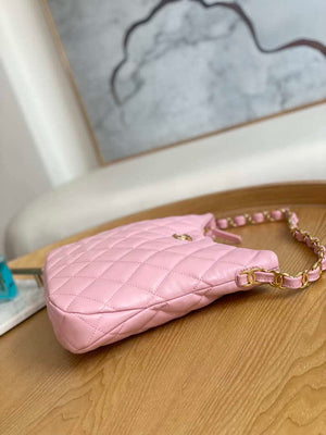 Chanel AS3631 2022 new hippie underarm Hobo bag Lambskin Pink - Default Title - View 5