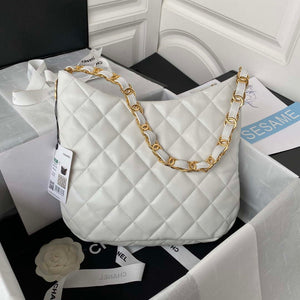 Chanel AS3631 Large Hobo bag Lambskin White - Default Title - View 2